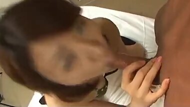 Mitsu Anno sucks woody and rides it with her hairy fish taco